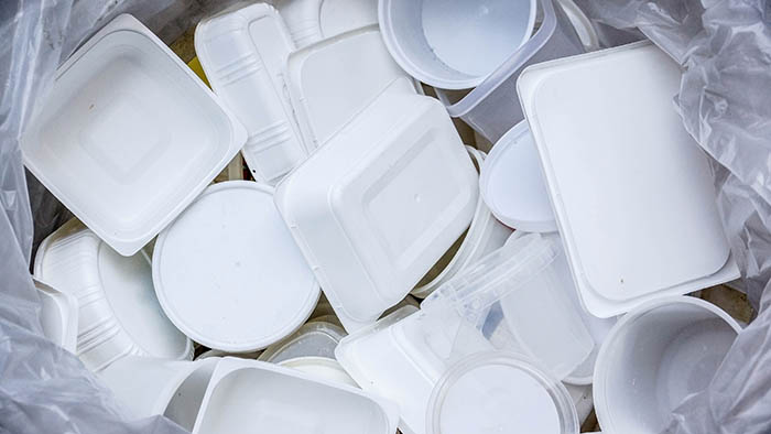 White food boxes for recycle